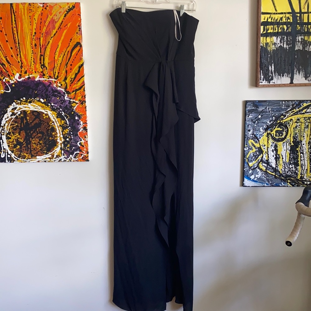 Halston cocktail black dress NWT